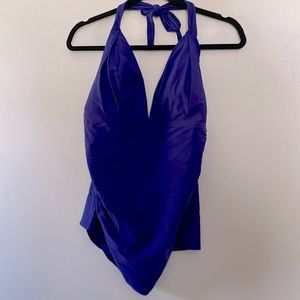 Cobalt blue tanking top. Very supportive!